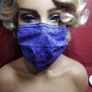 Adult Face Masks - Purple Sparkle - Filter Pocket - Roomy - Breathable